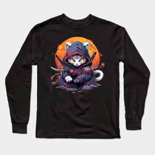 ninja cat Long Sleeve T-Shirt